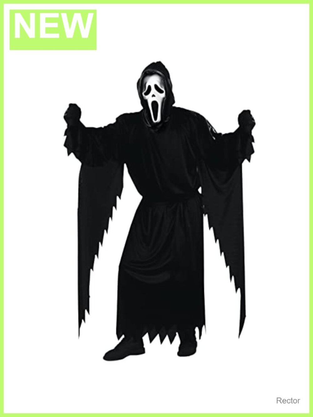 Ghost Face Adult Halloween Costume Robe Mask Belt Standard
